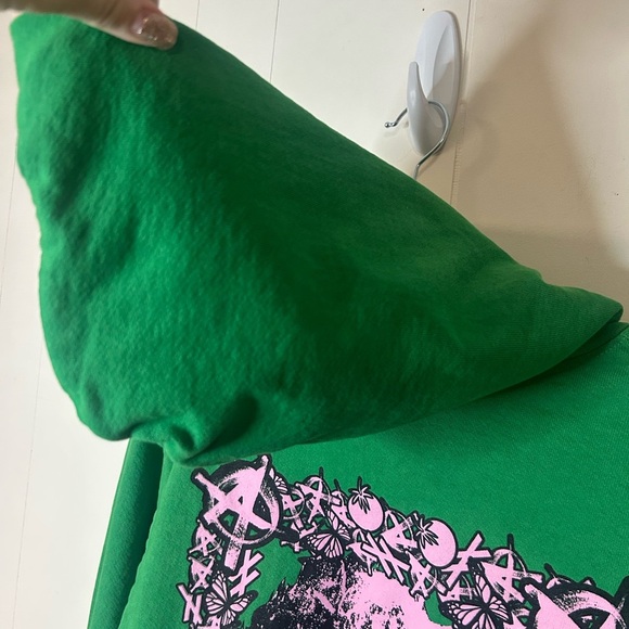 Machine Gun Kelly Green Hoodie, size small, official concert merch - Picture 7 of 7